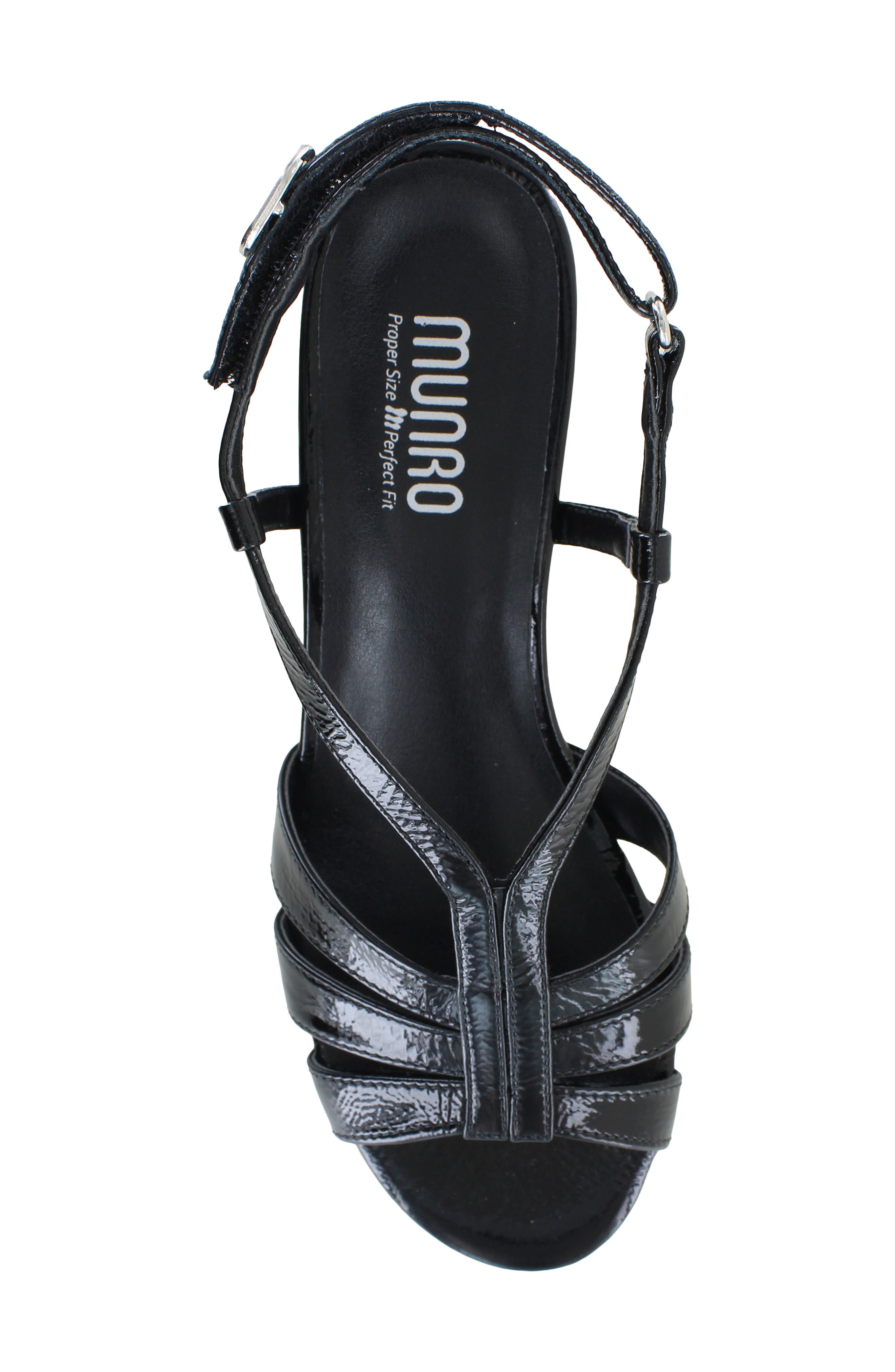 Luna Slingback Sandal, Alternate, color, BLACK CRINKLE PATENT