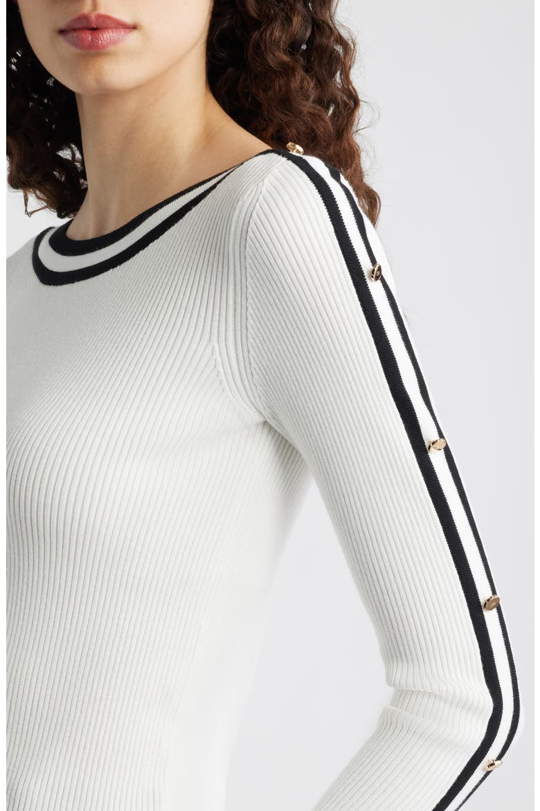 The Abbie Rib Sweater, Alternate, color, SKY WHITE / NOIR
