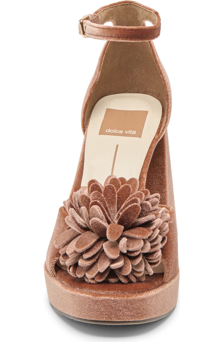 Dolce Vita Perel Platform Ankle Strap Sandal, Alternate, color, Dark Rose Velvet