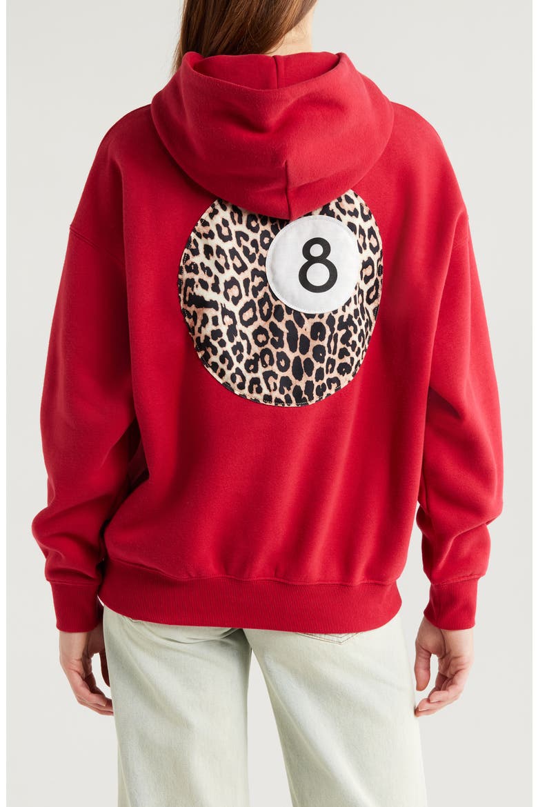 8-Ball Appliqué Graphic Hoodie, Alternate, color, RED