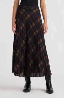 Plaid Pleated Skirt