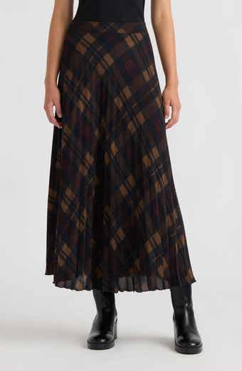 Plaid Pleated Skirt