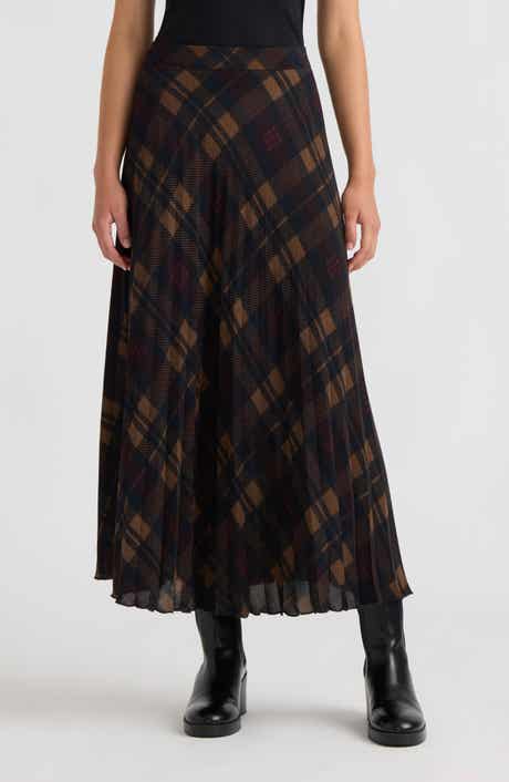 Plaid Pleated Skirt