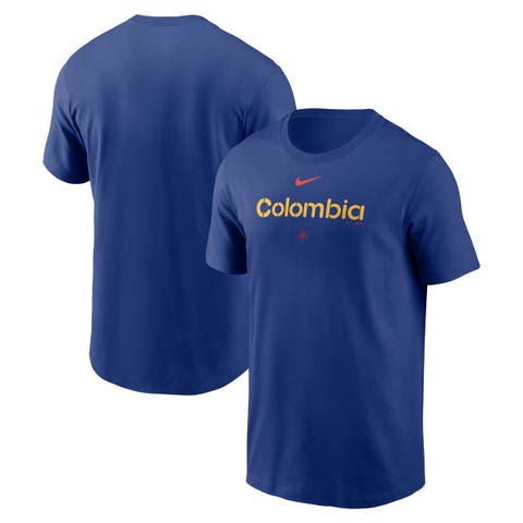 Men's Nike  Royal Colombia Baseball 2026 World Baseball Classic Wordmark T-Shirt