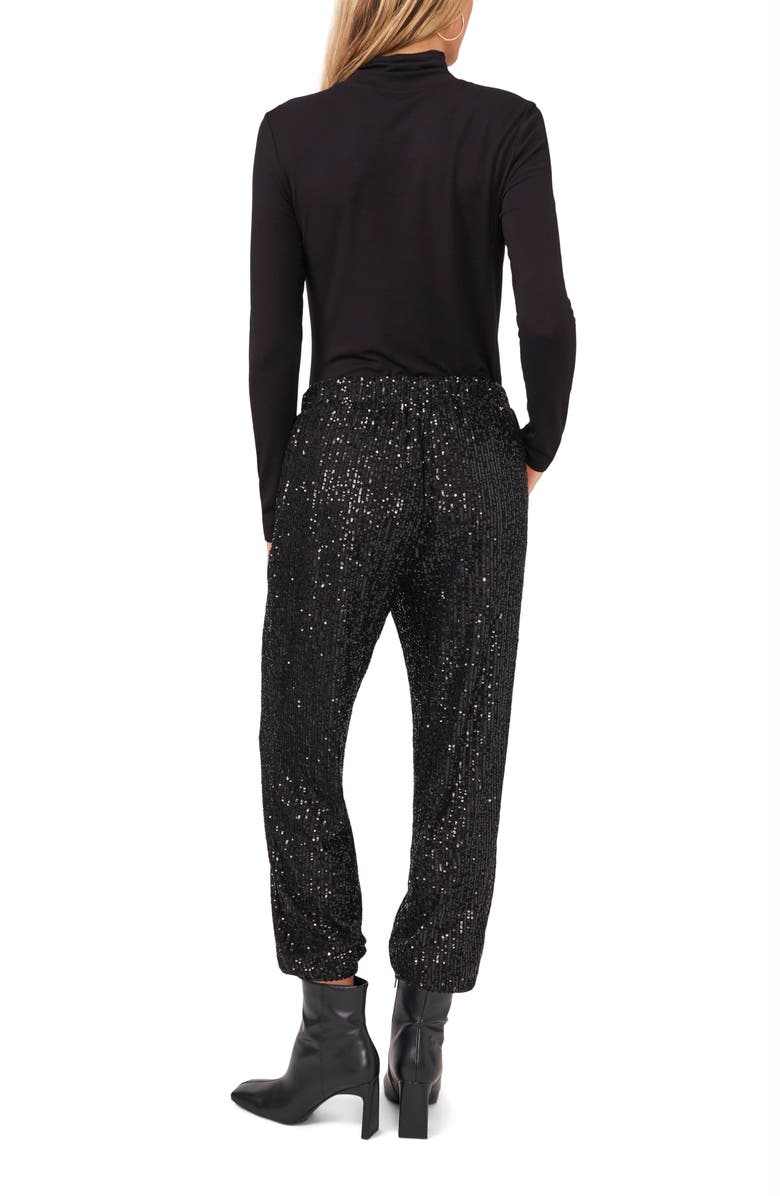 Vince Camuto Sequin Pull-On Joggers, Alternate, color, 