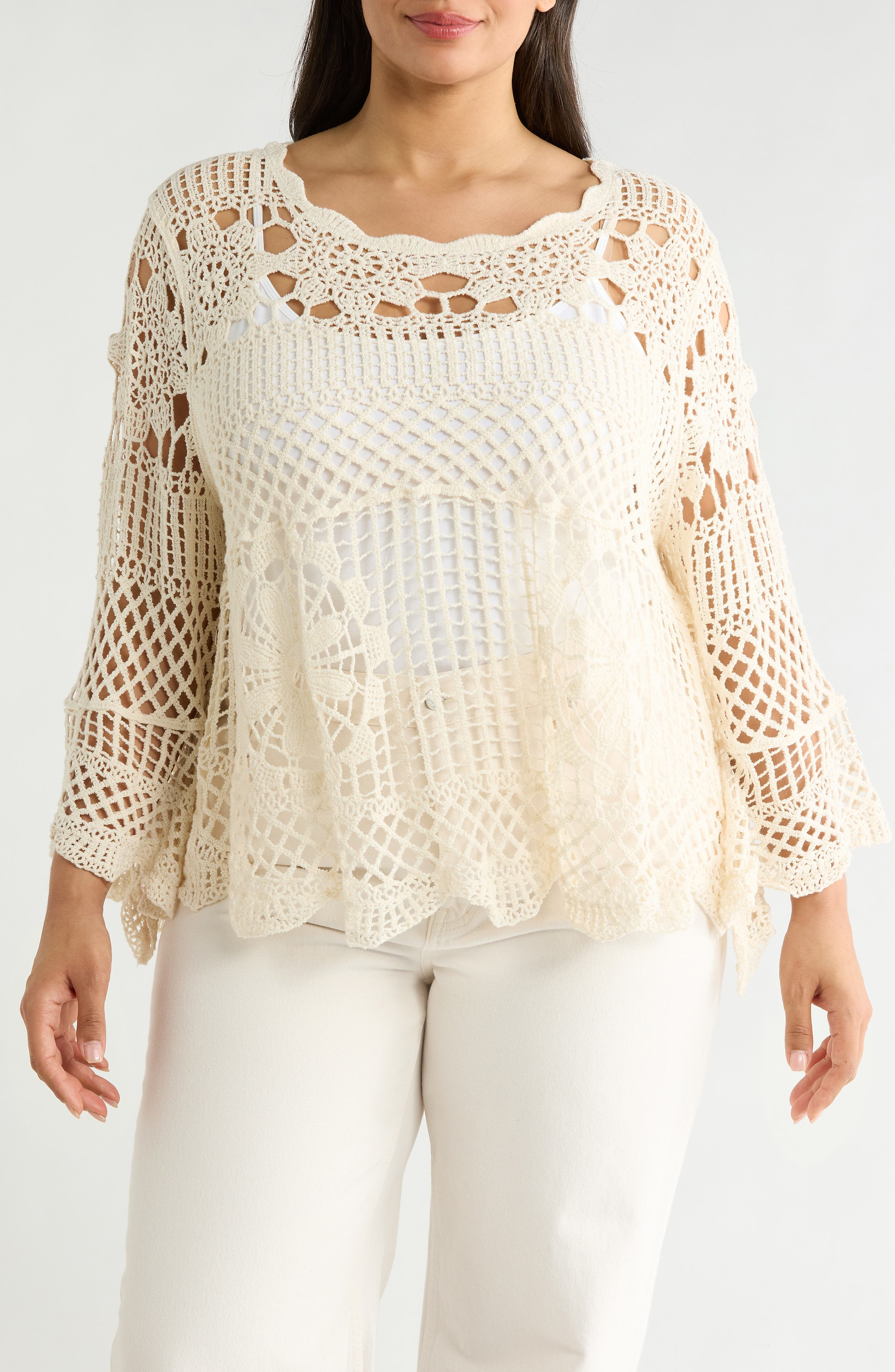 Forgotten Grace Cotton Crochet Top
