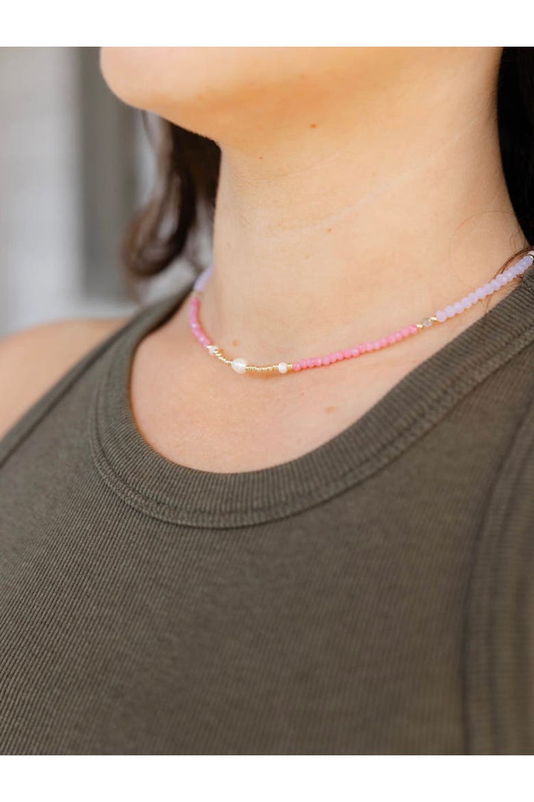 Pink Watermelon Necklace, Alternate, color, Pink