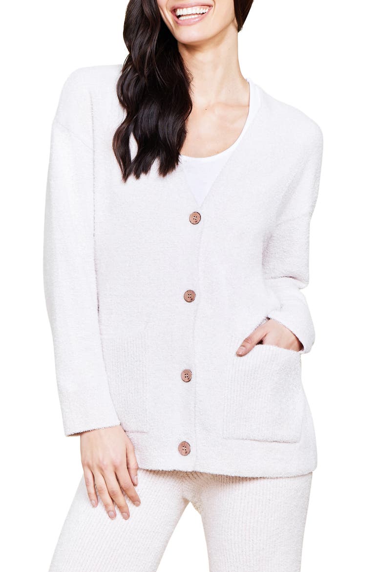 CozyChic Lite® Contrast Rib Pocket Cardigan, Main, color, PRIMROSE-PEARL