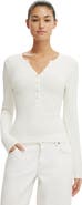 Cotton On Women's Blake Rib Henley Long Sleeve