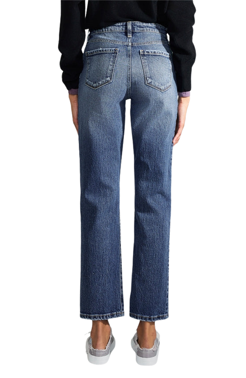 Kancan Premier Dorothea Premier High Rise Straight Jeans In Medium Wash