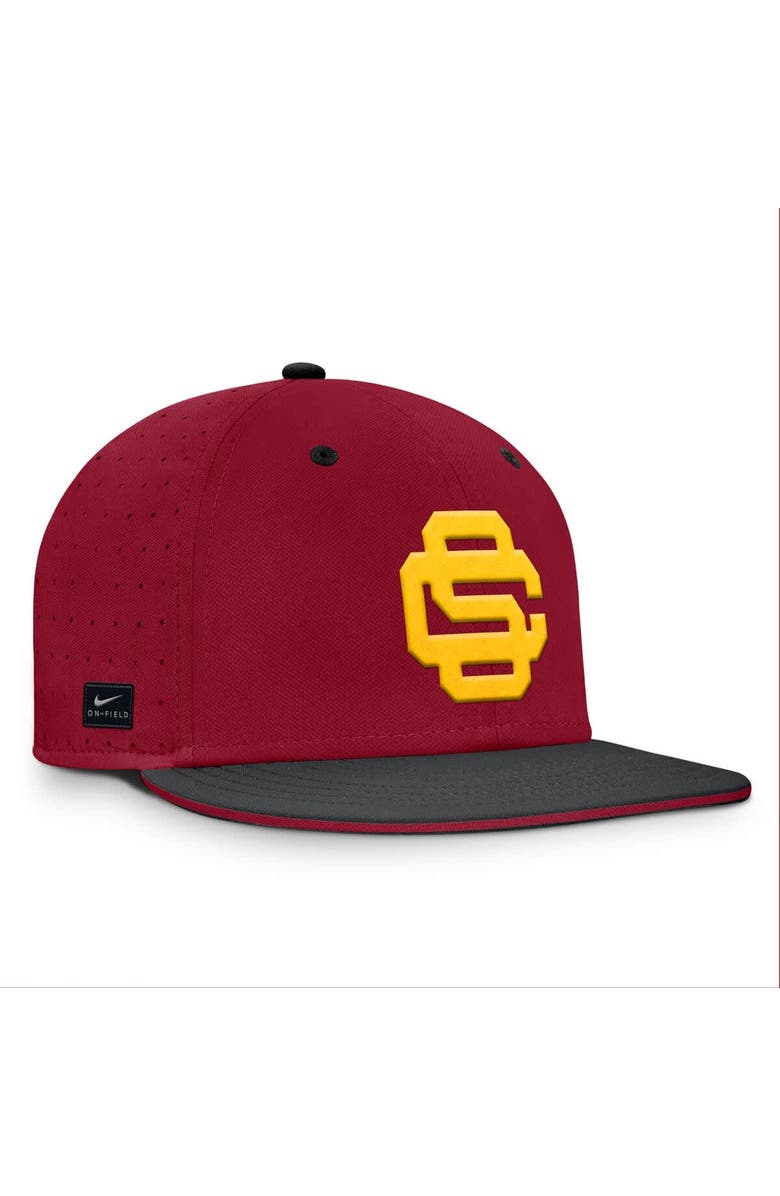 Nike Men's Nike Cardinal USC Trojans On-Field Dugout True Performance Fitted Hat, Alternate, color, 