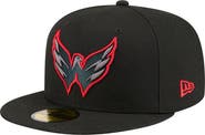 New Era Men's New Era Black Washington Capitals Color Pop 59FIFTY Fitted Hat