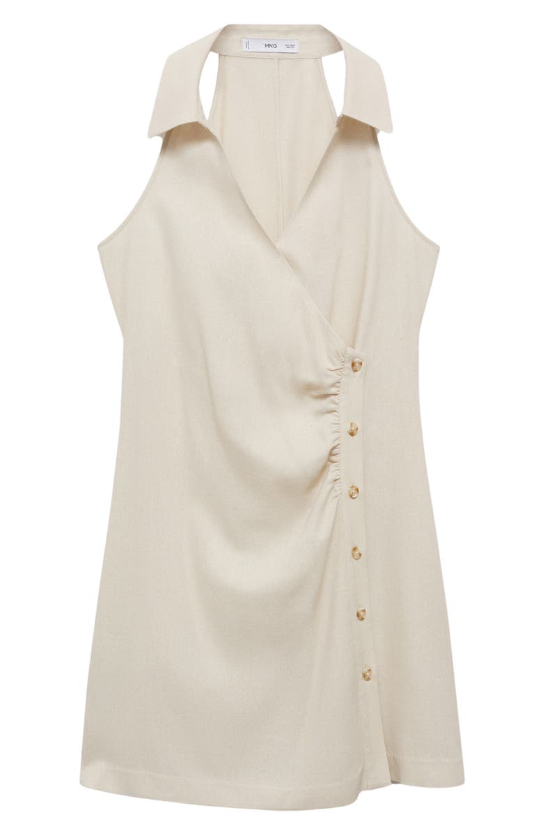 MANGO Cozy Button Front Minidress, Alternate, color,