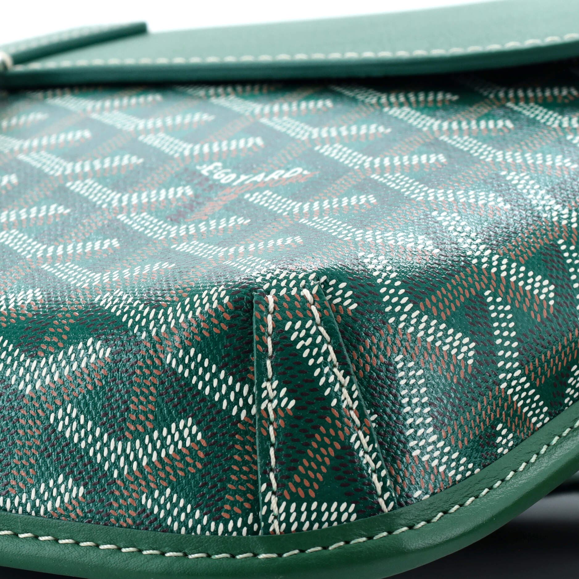 Pre-Owned Goyard Coursier Messenger Bag Coated Canvas and Leather, Alternate, color, Green