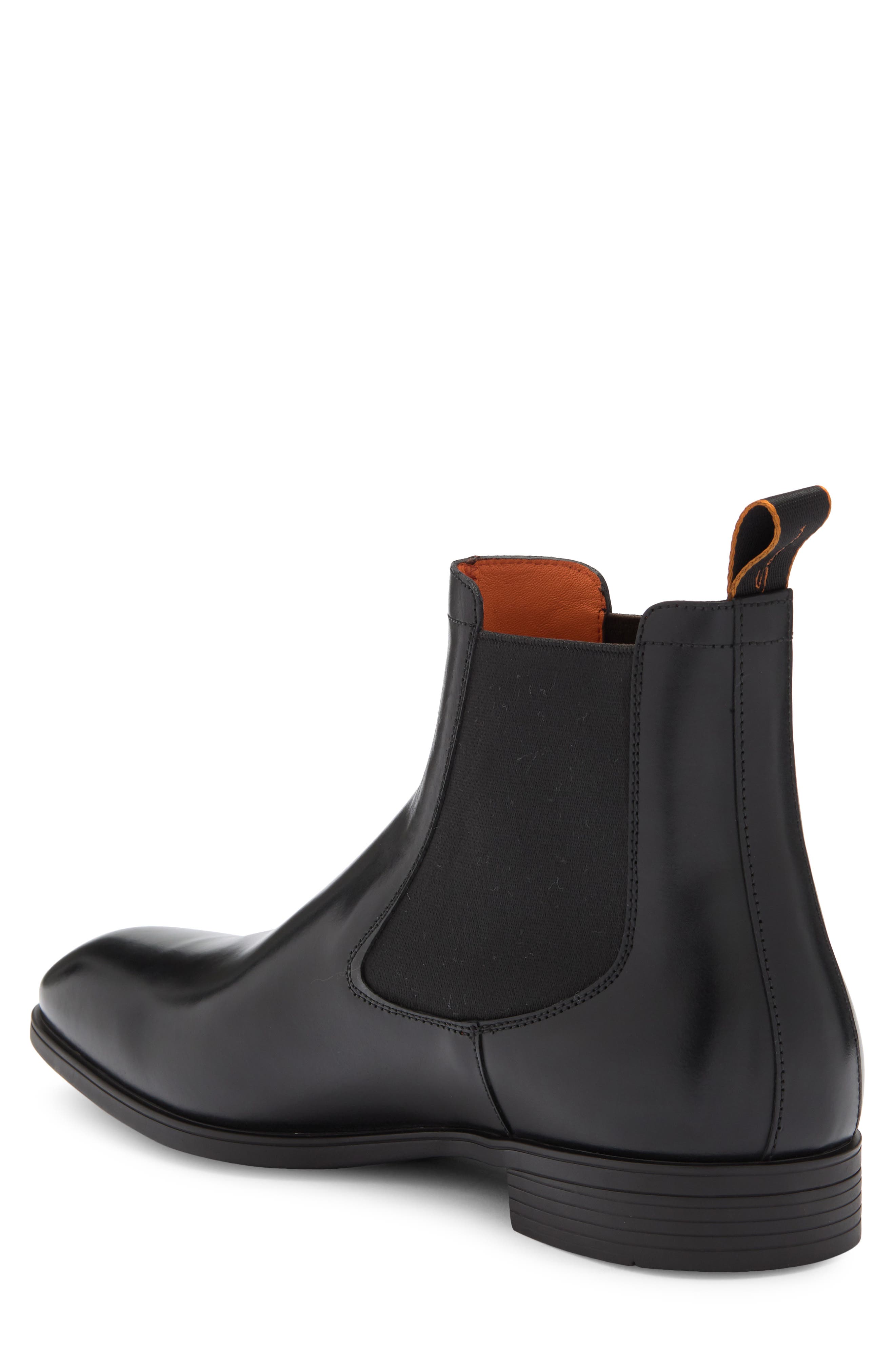 Santoni Detoxify Chelsea Boot, Alternate, color, Black