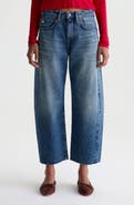 AG Hattie Raw Hem High Waist Crop Barrel Leg Jeans