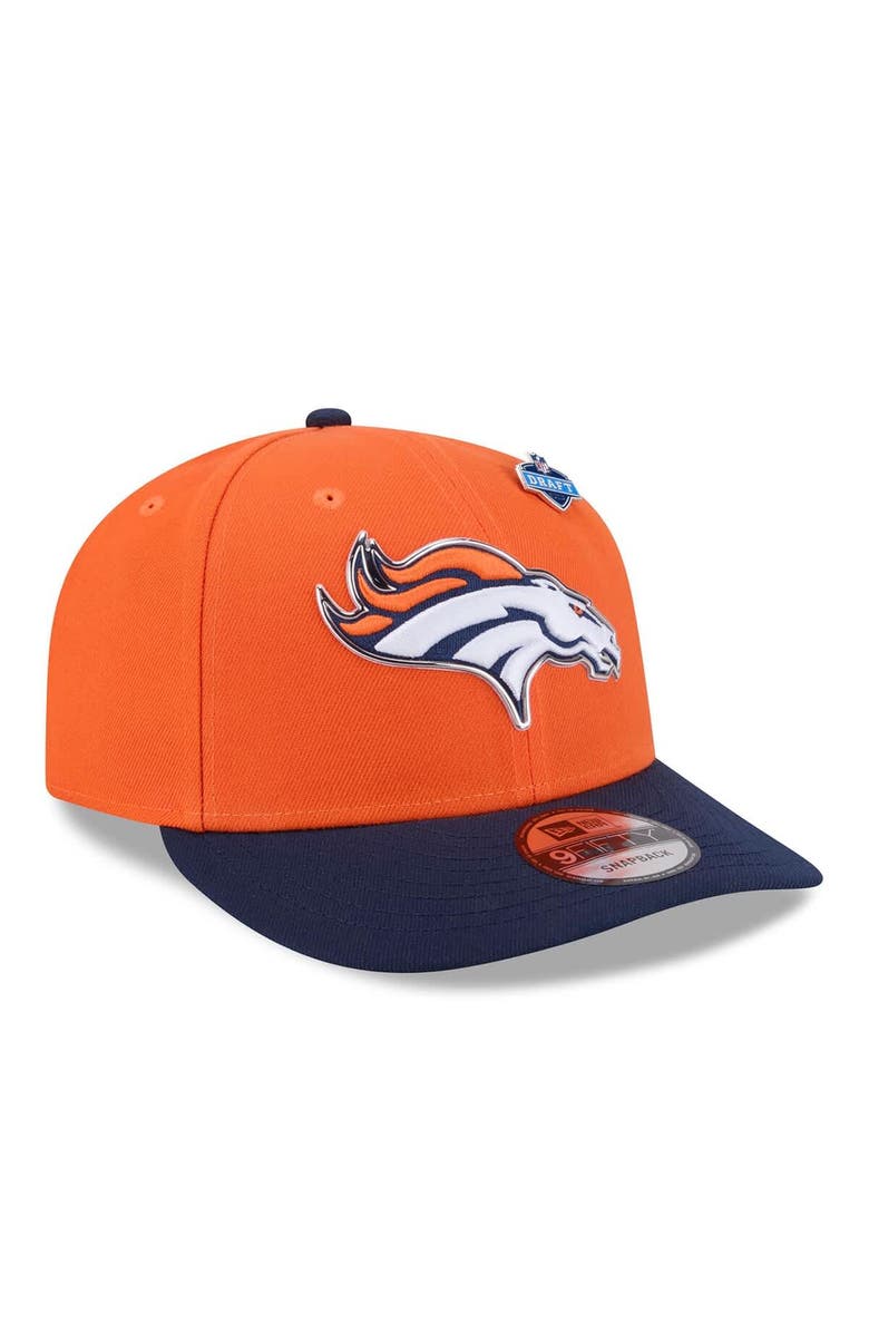 New Era Men's New Era  Orange/Navy Denver Broncos 2026 NFL Draft On Stage Pre-Curved 9FIFTY Snapback Hat, Alternate, color, Orange
