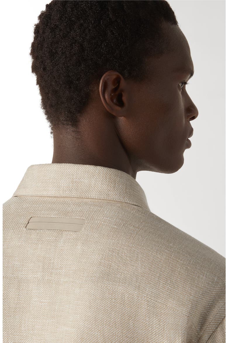 Cashmere, Linen & Silk Overshirt, Alternate, color, BEIGE