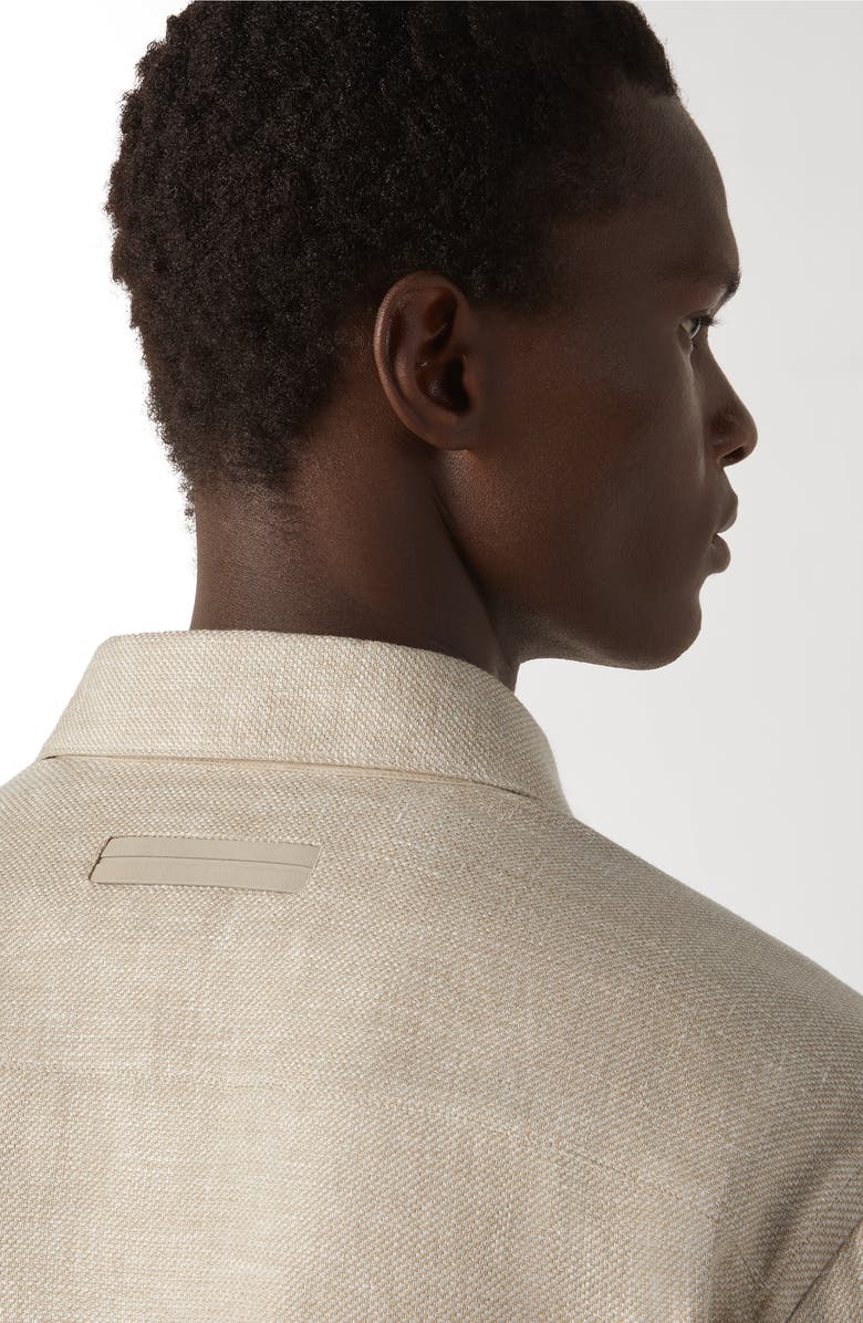 ZEGNA Cashmere, Linen & Silk Overshirt, Alternate, color, Beige