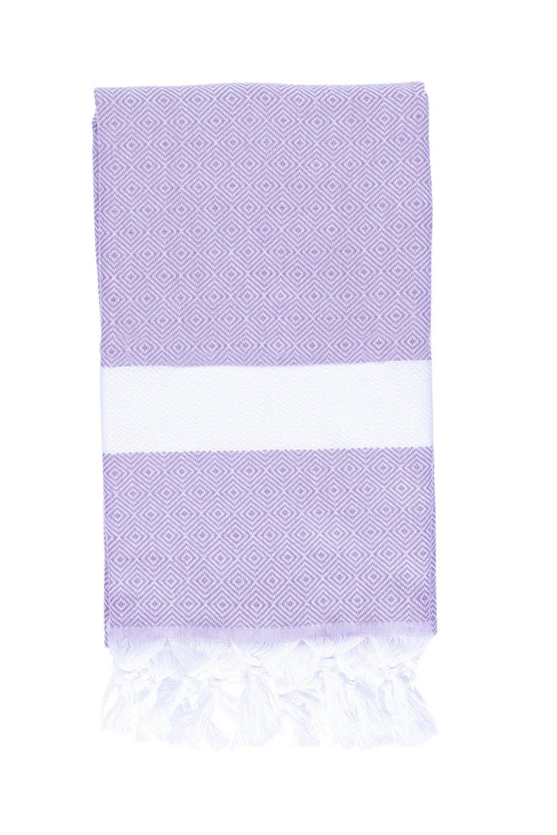 Charleston Stripe Turkish Cotton Beach Towel, Alternate, color, Bright Pink