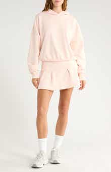 Free People FP Movement Sprint to the Finish Cotton Blend Fleece Hoodie & Miniskirt Set