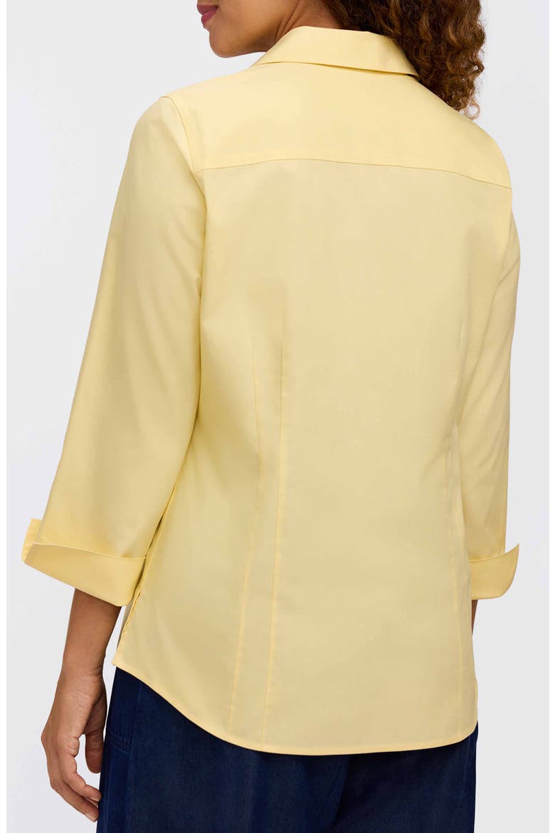 Taylor Fitted Non-Iron Shirt, Alternate, color, LEMON YELLOW