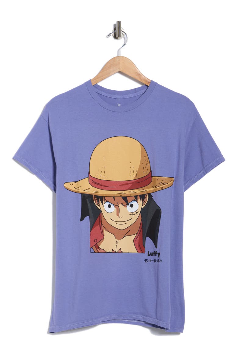 One Piece Jumbo Luff Cotton Graphic T-Shirt, Alternate, color, PIGMENT DYE BLUE JEAN