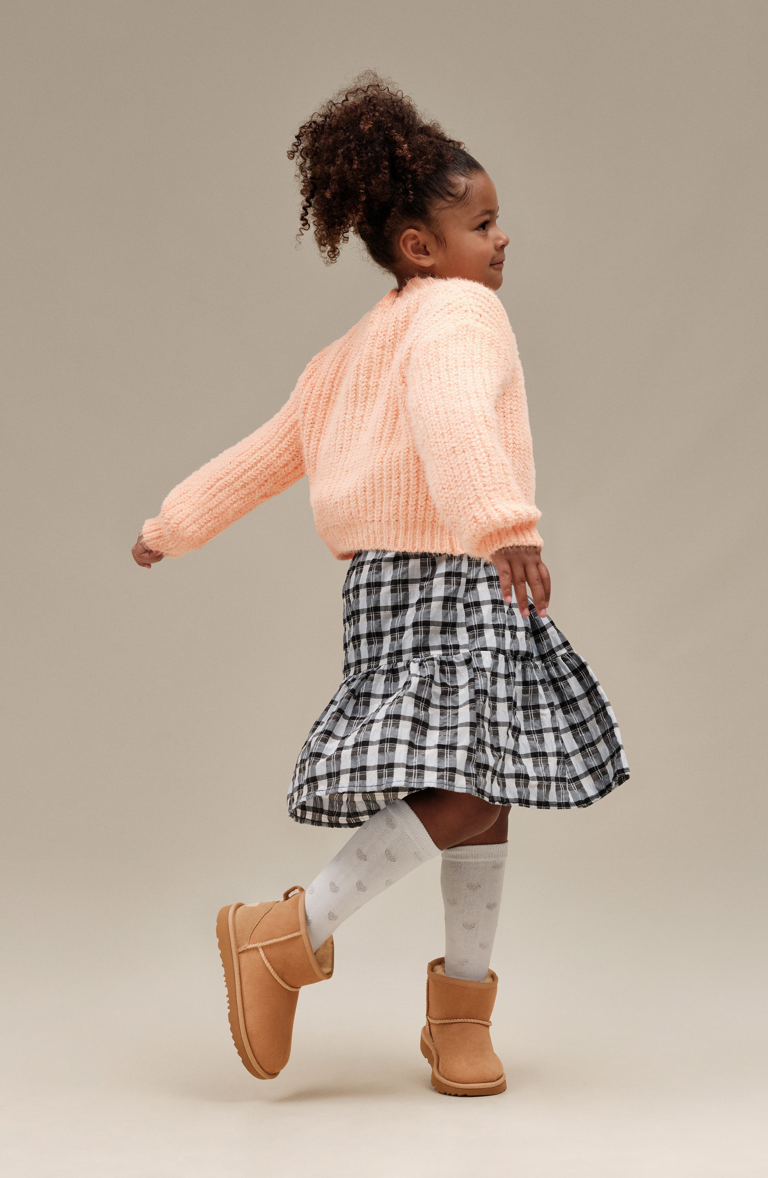 UGG<sup>®</sup> Kids' Classic Mini II Water Resistant Genuine Shearling Boot, Alternate, color, Sand