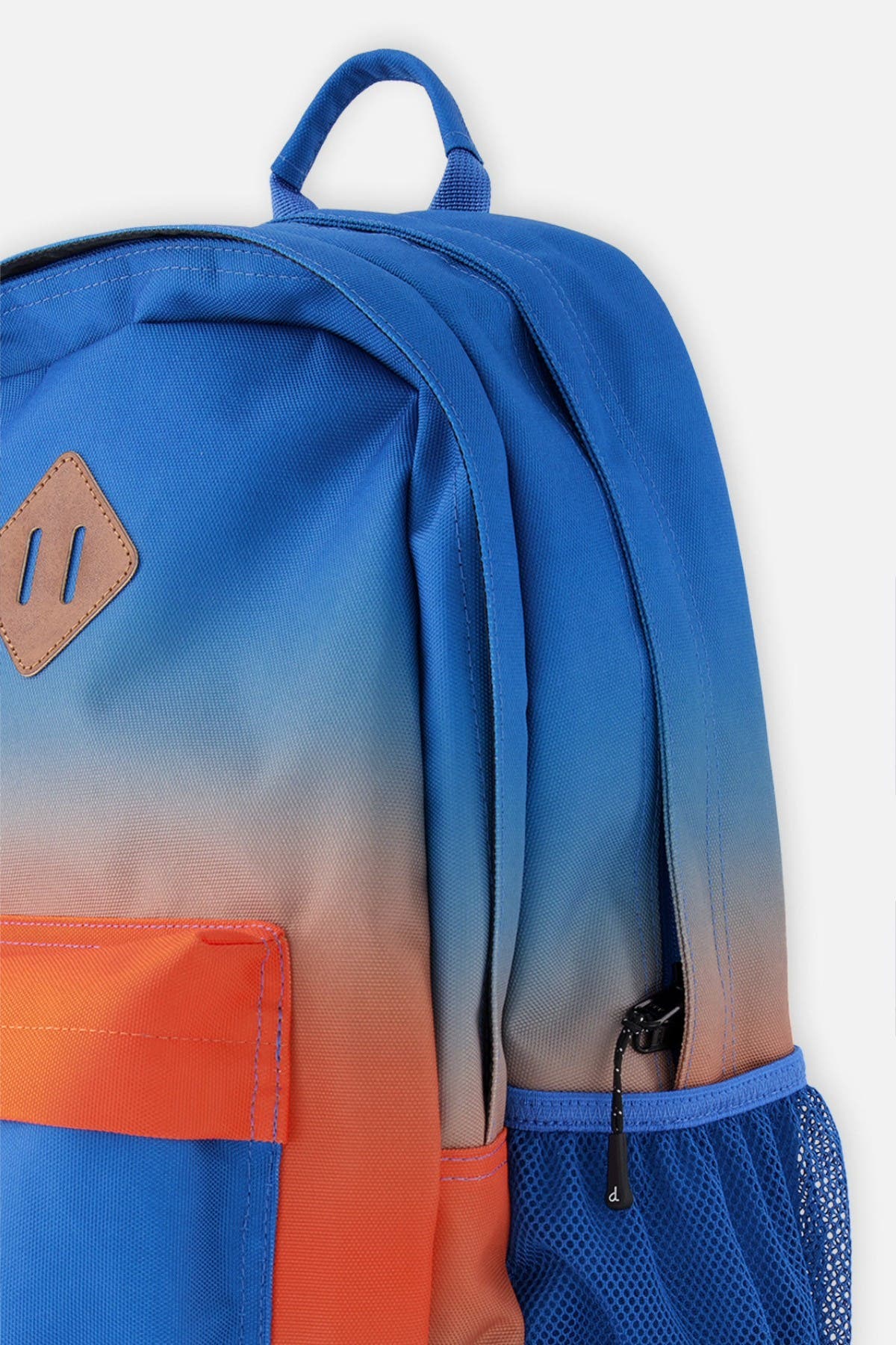 Deux par Deux Gradient Practical Durable Spacious Backpack, Alternate, color, Beige Blue And Orange Gradient