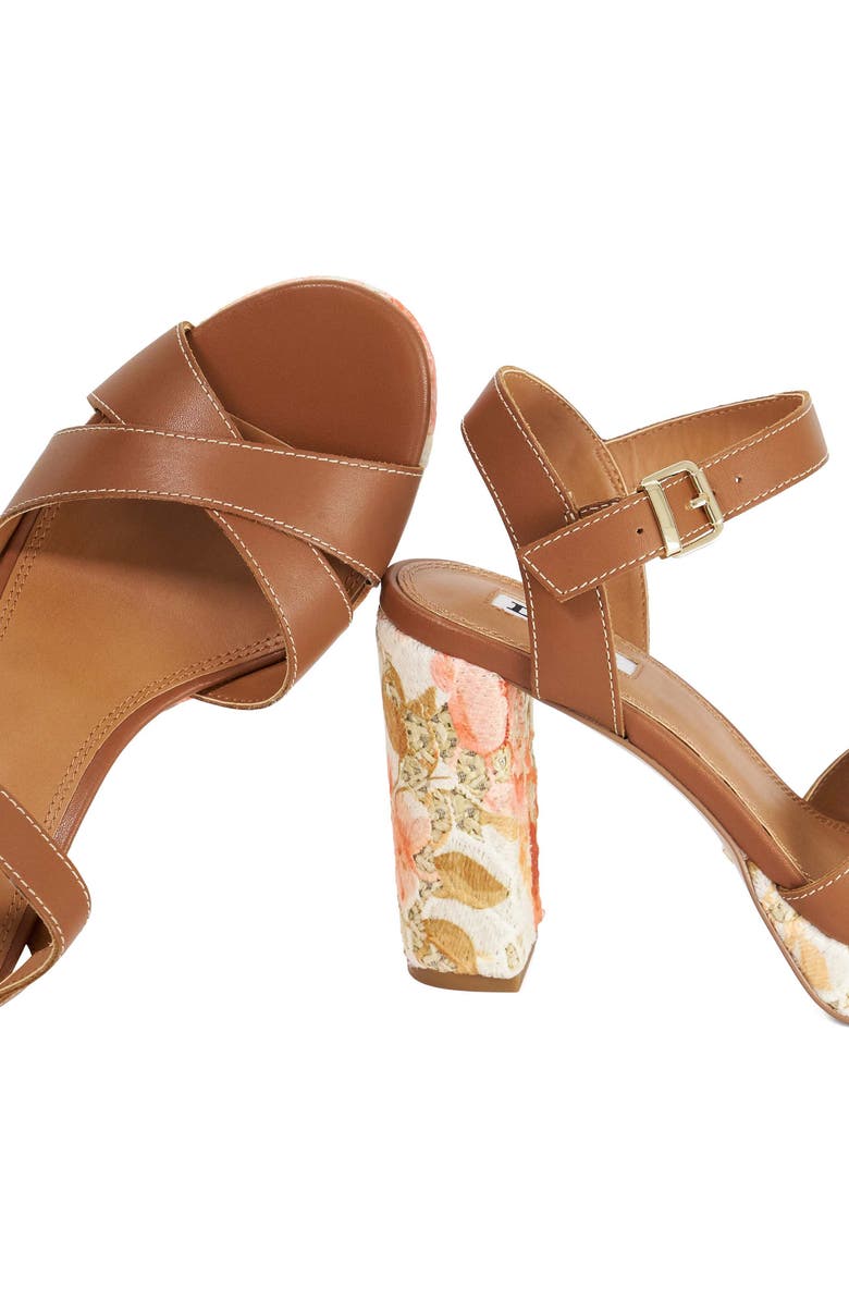 Dune London Monique Ankle Strap Platform Sandal, Alternate, color, Tan