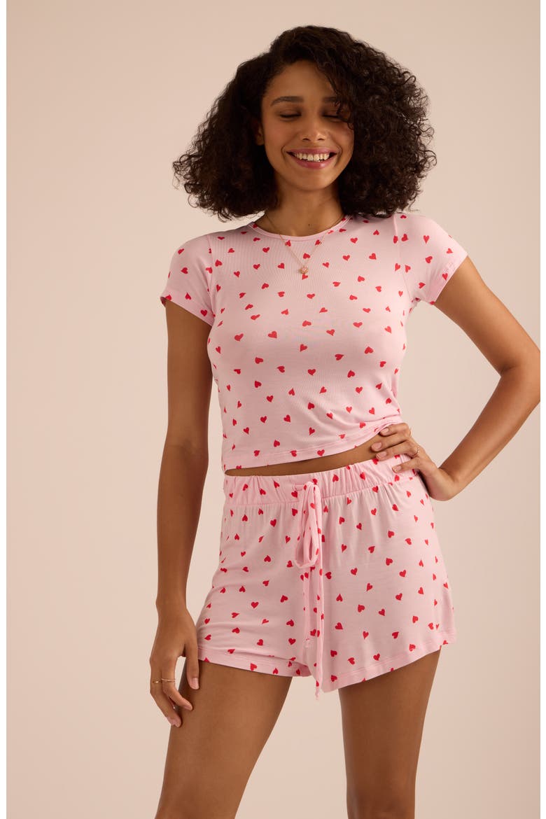 Unwind Crop T-Shirt, Alternate, color, SO IN LOVE PINK