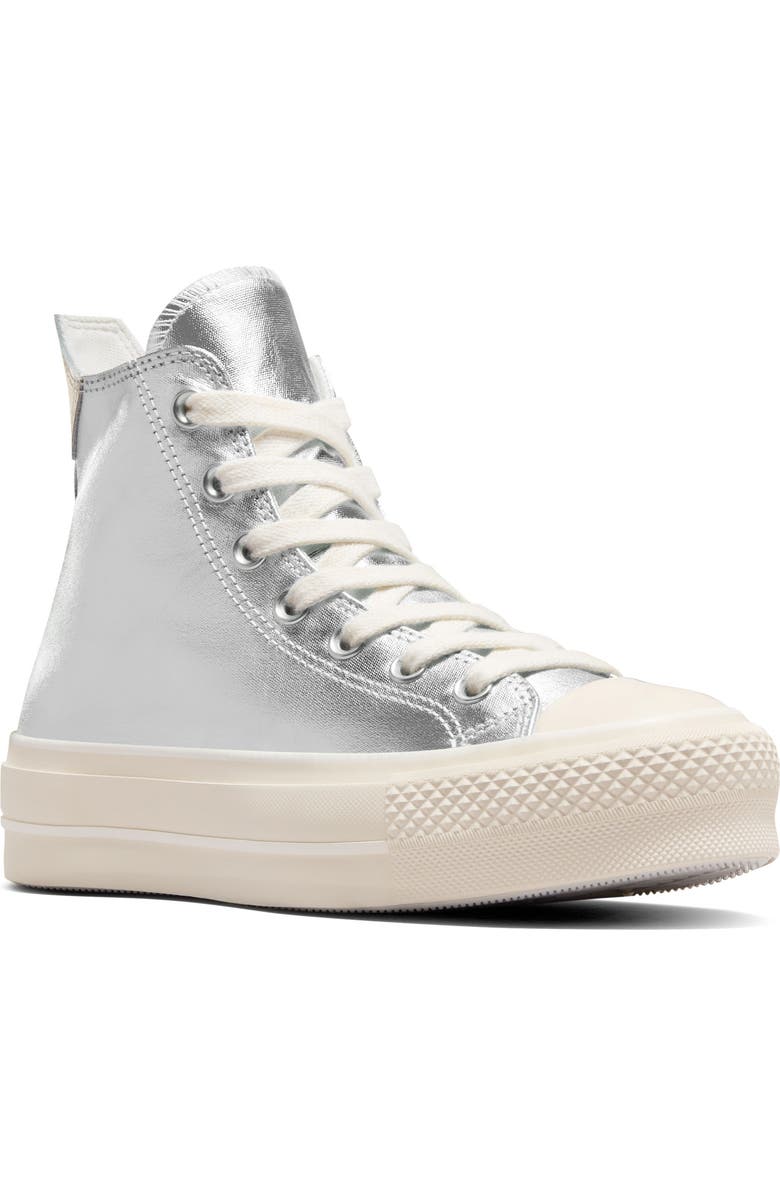 Converse Chuck Taylor<sup>®</sup> All Star<sup>®</sup> Lift Metallic High Top Platform Sneaker, Main, color,