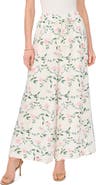 Vince Camuto Floral Print Tie Waist Wide Leg Pants