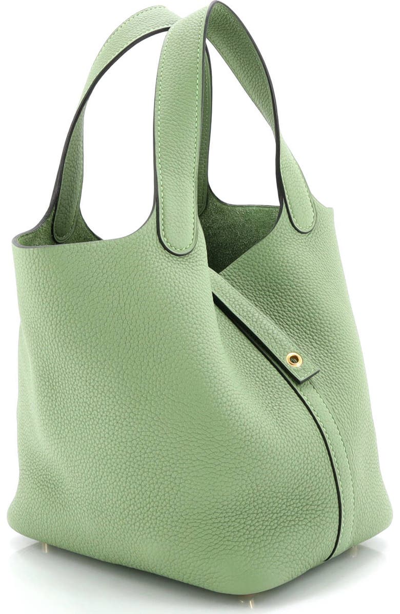 Pre-Owned Hermes Picotin Lock Bag Clemence PM, Alternate, color, Vert Criquet