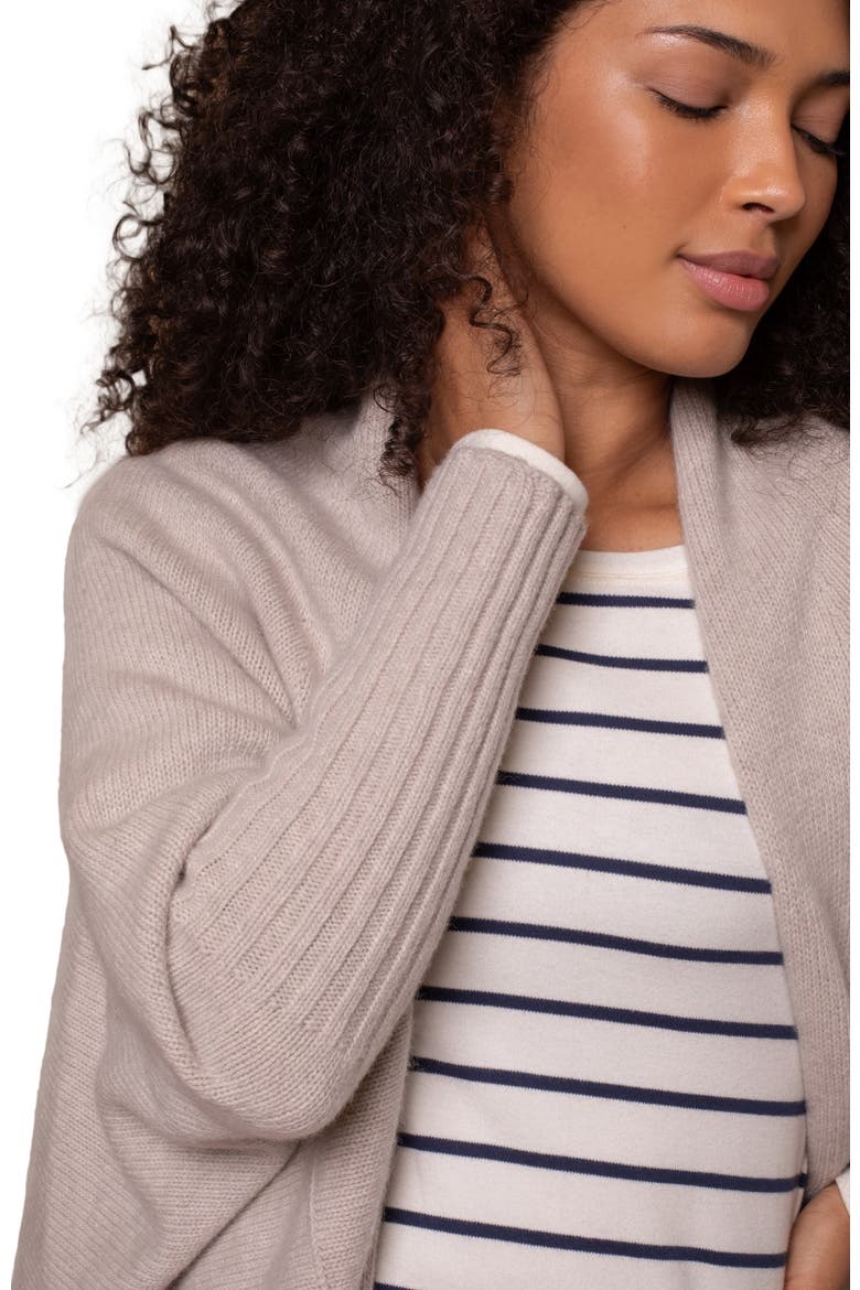 British Supersoft Cocoon Cardigan, Alternate, color, Oatmeal