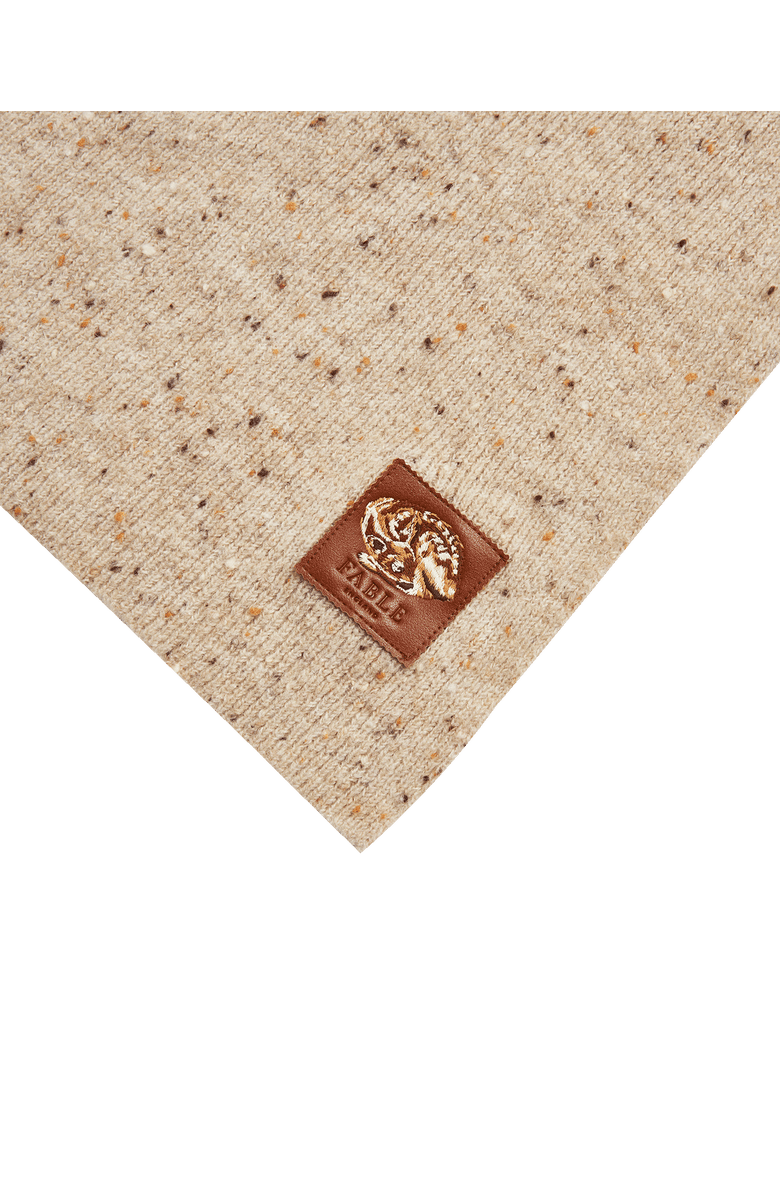 Fable England Taupe Knitted Scarf, Alternate, color, Taupe