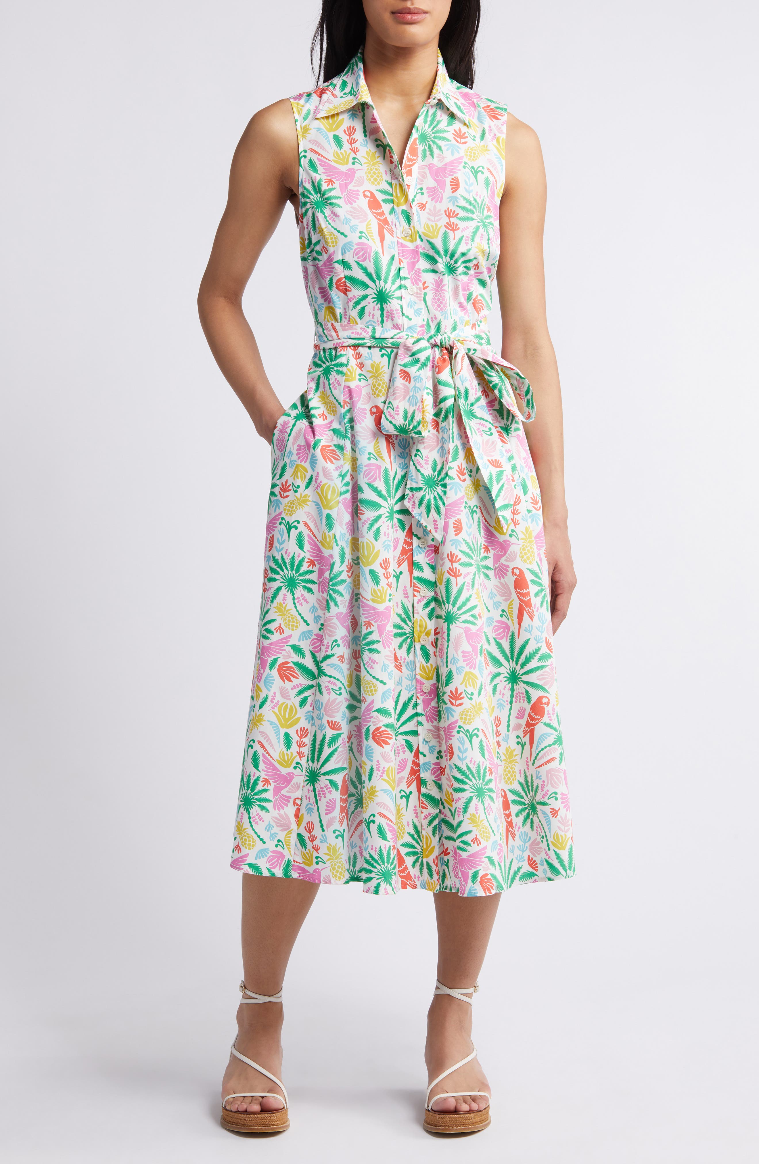 boden amy sleeveless shirt dress BODEN Amy Sleeveless Shirt Dress