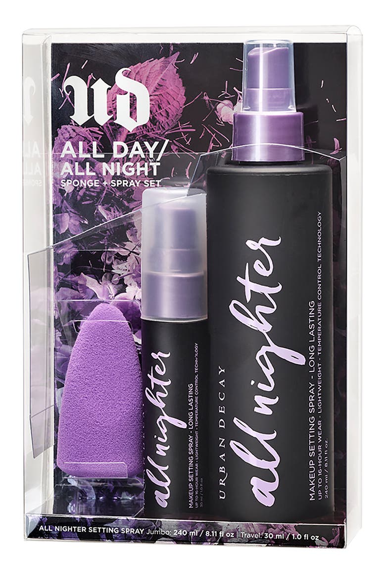 All Day All Night Sponge + Spray Set, Main, color, NO COLOR