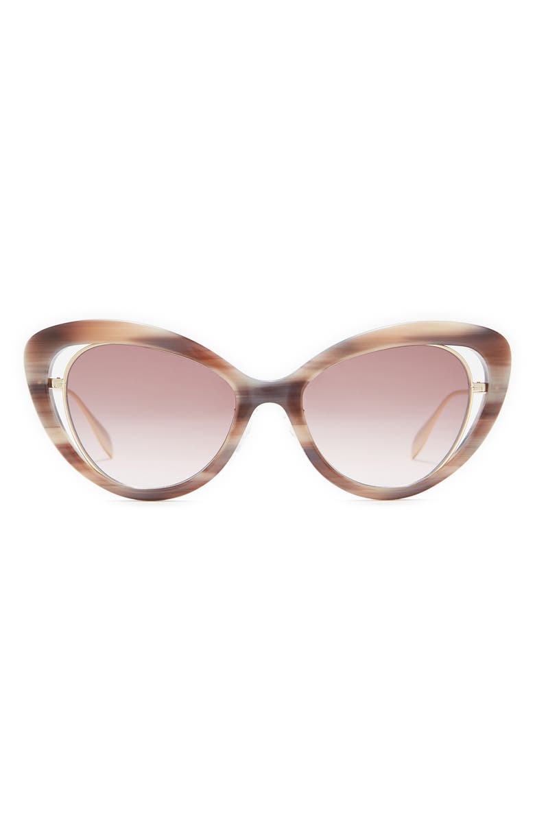 McQueen Alexander McQueen 53mm Cat Eye Sunglasses, Main, color,