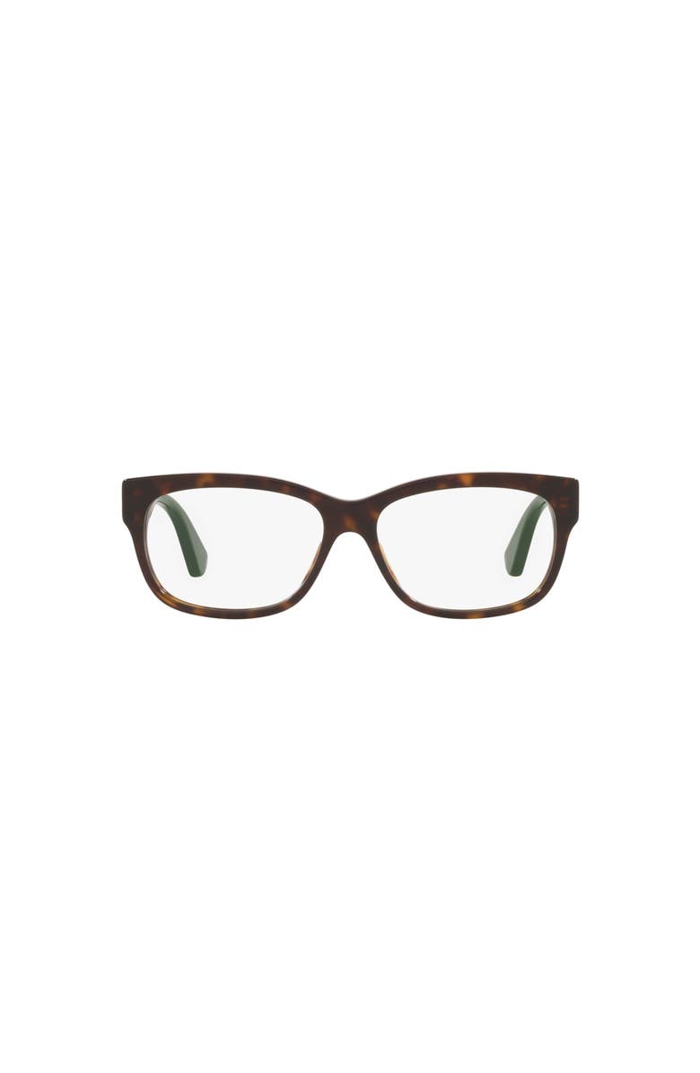 Gucci 55mm Rectangle optical glasses, Alternate, color, Brown