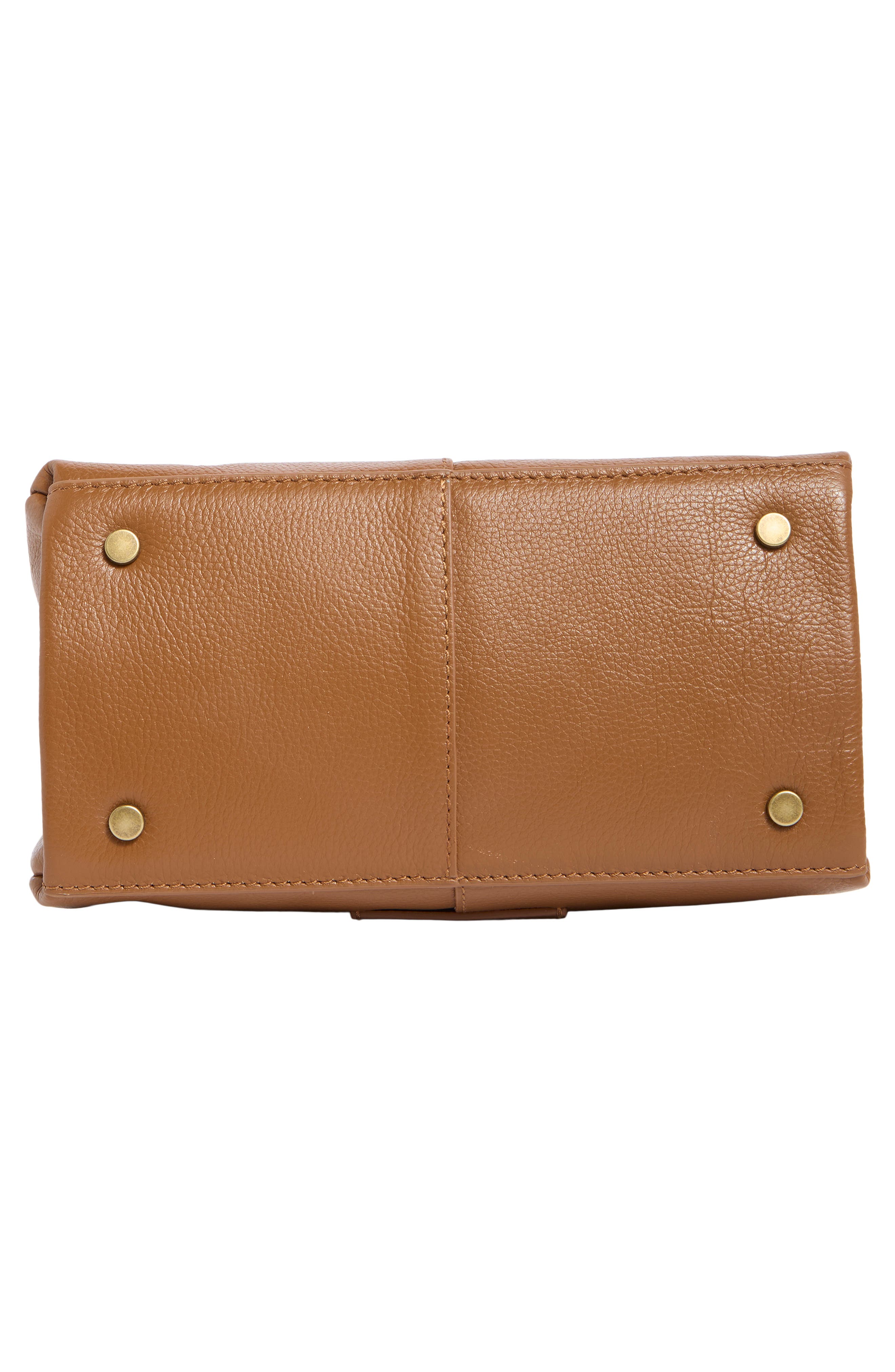 Sue Leather Crossbody Shoulder Bag, Alternate, color, HONEY TAN