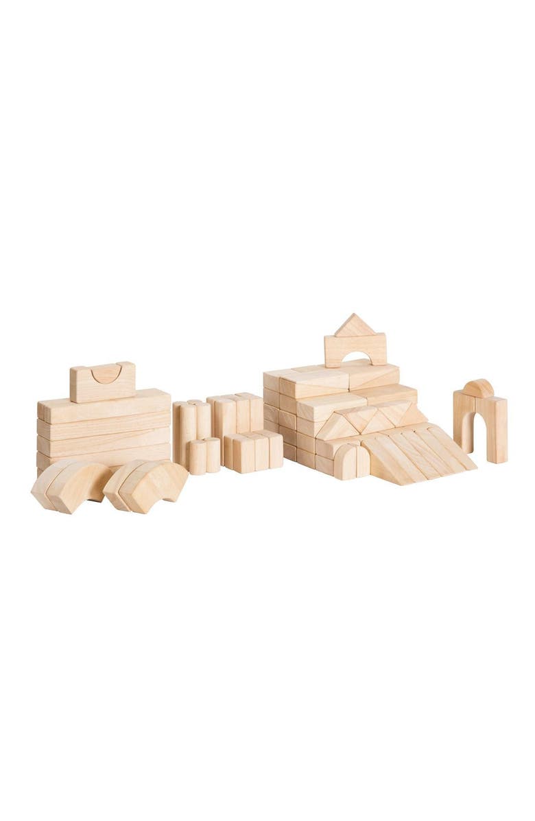 Kaplan Early Learning Company Unit Blocks Supplement Set II - 88 pieces in 16 shapes, Main, color, Brown