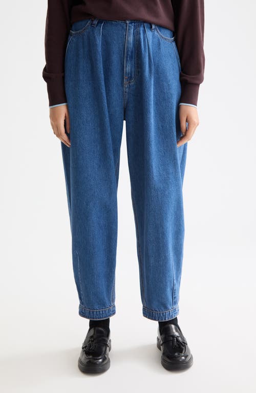 Scotch & Soda The Flux High Waist Loose Tapered Jeans In Blue