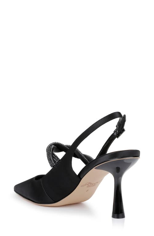 Jewel Badgley Mischka Women's Tierney Slingback Pumps In Black Satin