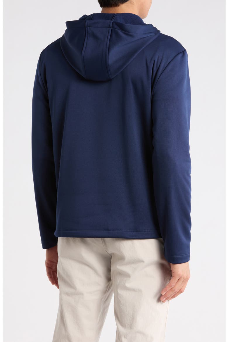 Long Sleeve Half-Zip Fleece Pullover Hoodie, Alternate, color, BLACK IRIS