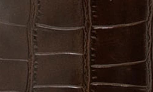 Chase & Chloe Chase And Chloe Croc Embossed Bootie In Brown