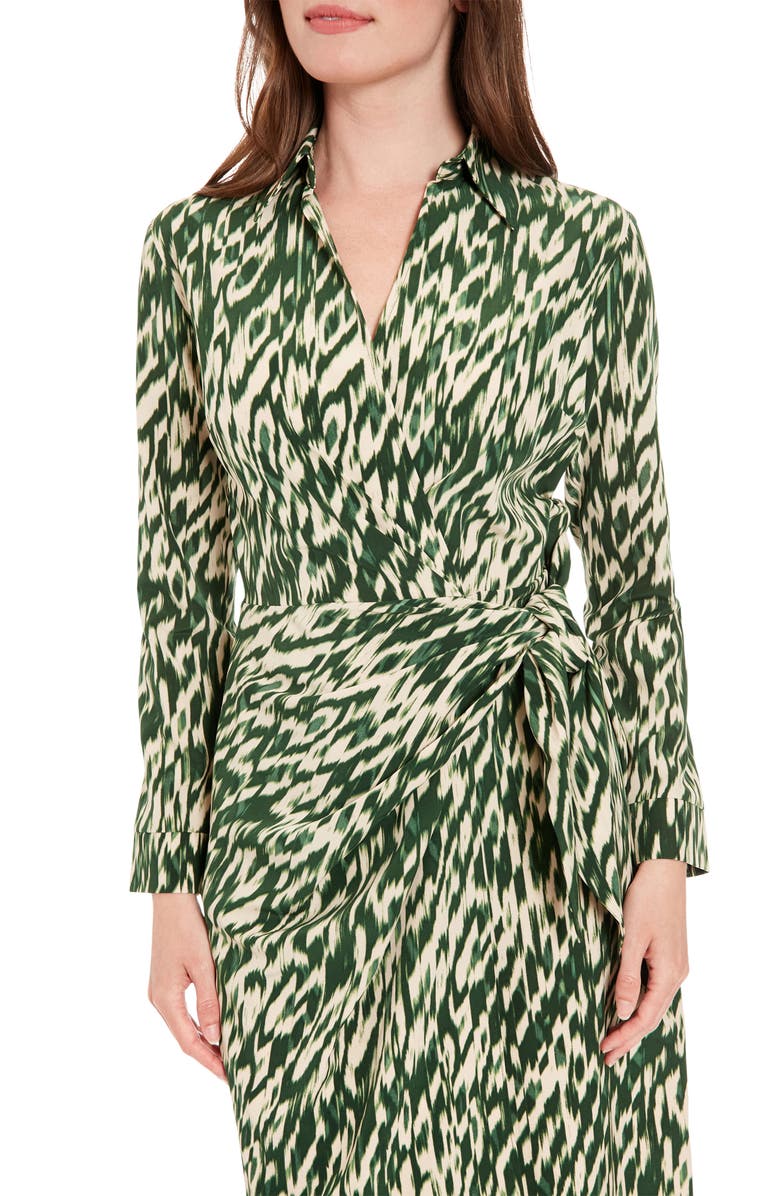 London Times Long Sleeve Faux Wrap Dress | Nordstromrack