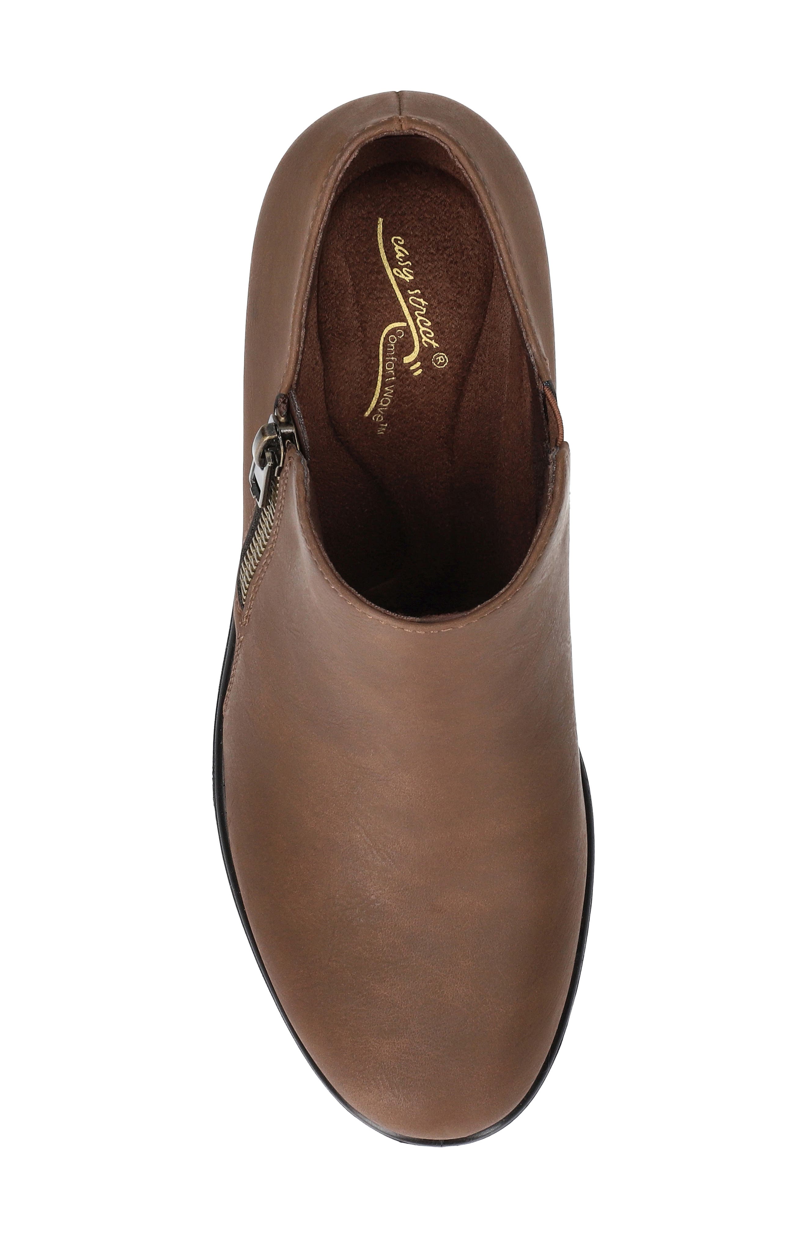 Arbor Faux Leather Ankle Bootie, Alternate, color, BROWN MATTE