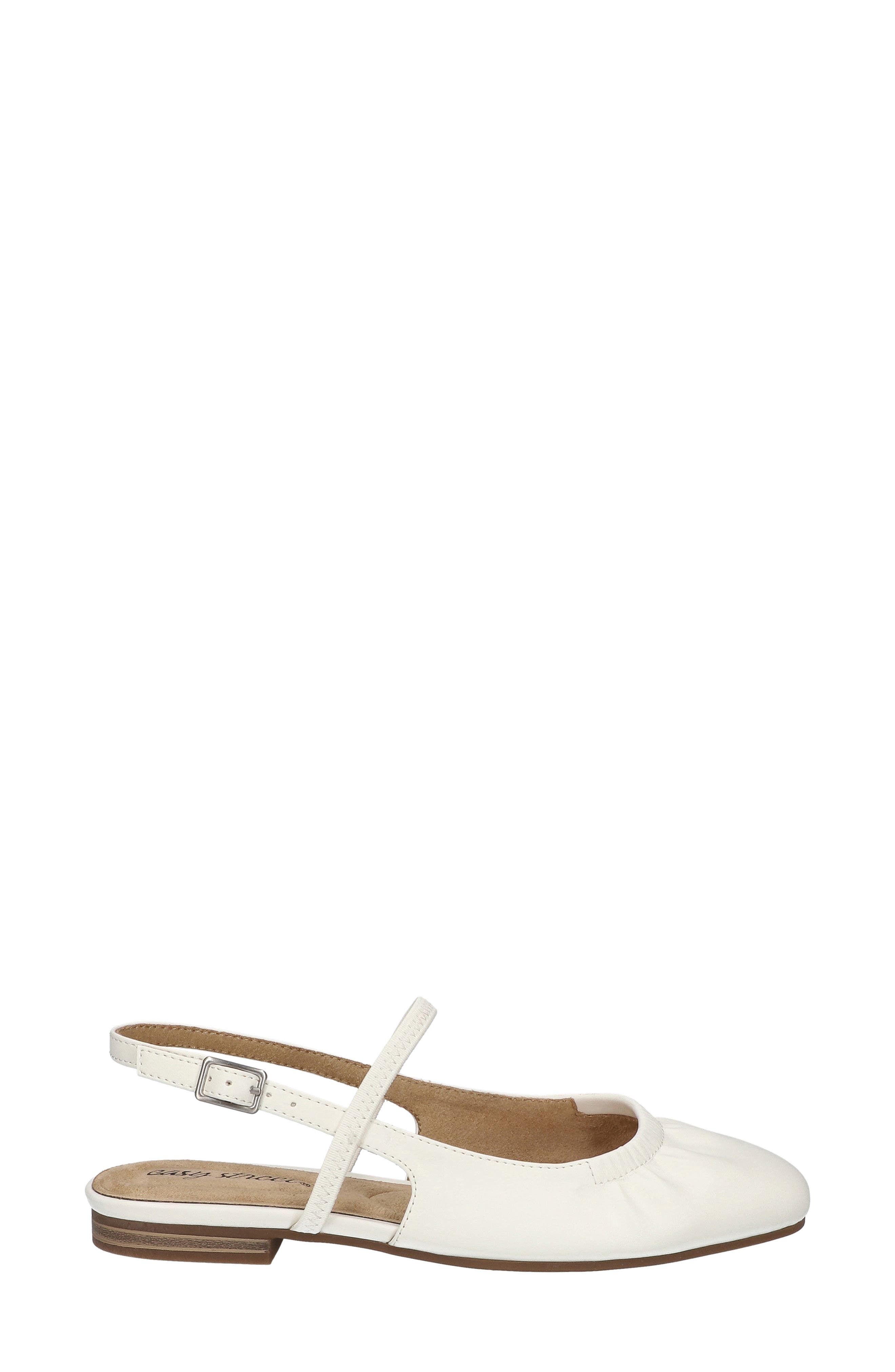 Blake Slingback Flat, Alternate, color, WHITE