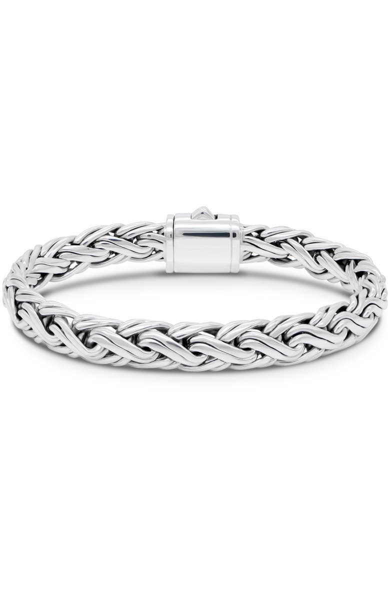 DEVATA Paddy Oval 9mm Chain Bracelet in Sterling Silver, Alternate, color, Silver